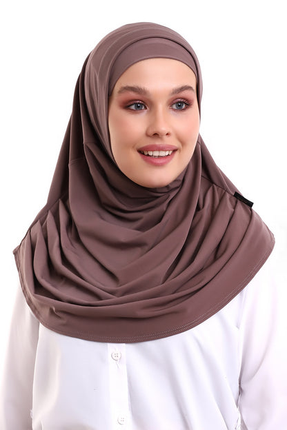 One-Piece Ready-to-Wear Hijab with Inner Bonnet | Full Coverage Islamic Headscarf for Women - Ihvan