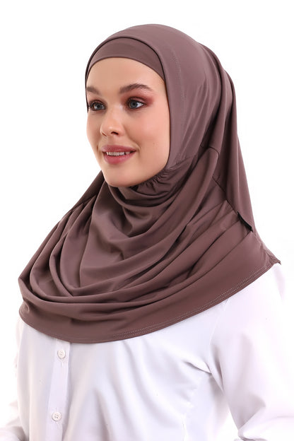 One-Piece Ready-to-Wear Hijab with Inner Bonnet | Full Coverage Islamic Headscarf for Women - Ihvan