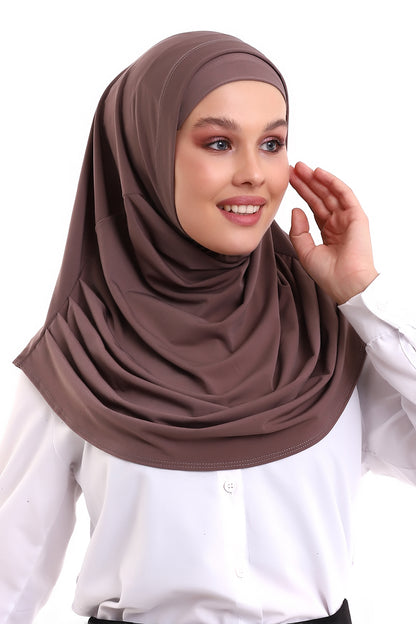 One-Piece Ready-to-Wear Hijab with Inner Bonnet | Full Coverage Islamic Headscarf for Women - Ihvan