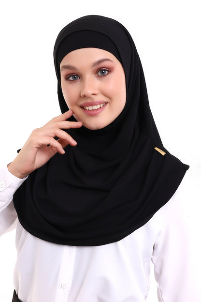 One-Piece Ready-to-Wear Hijab with Inner Bonnet | Full Coverage Islamic Headscarf for Women - Ihvan