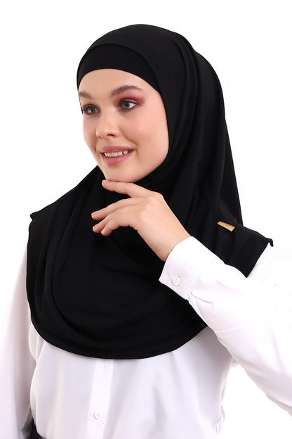 One-Piece Ready-to-Wear Hijab with Inner Bonnet | Full Coverage Islamic Headscarf for Women - Ihvan