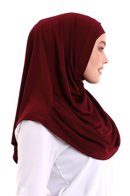 One-Piece Ready-to-Wear Hijab with Inner Bonnet | Full Coverage Islamic Headscarf for Women - Ihvan