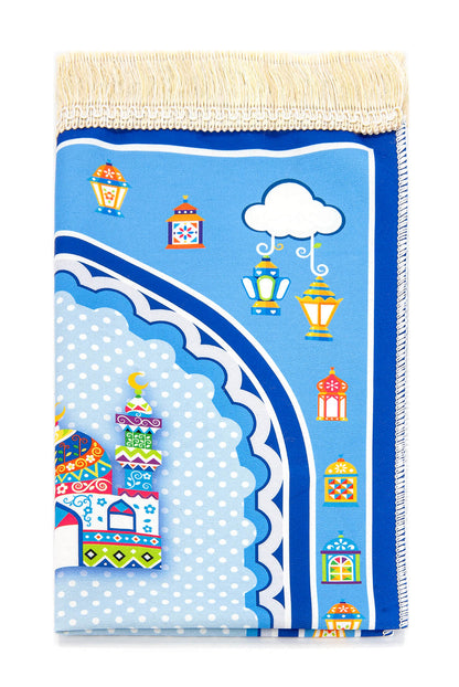Luxury Small Muslim Prayer Rug for Boys (Sajadah | Janamaz | Salah Mat) - Ihvan