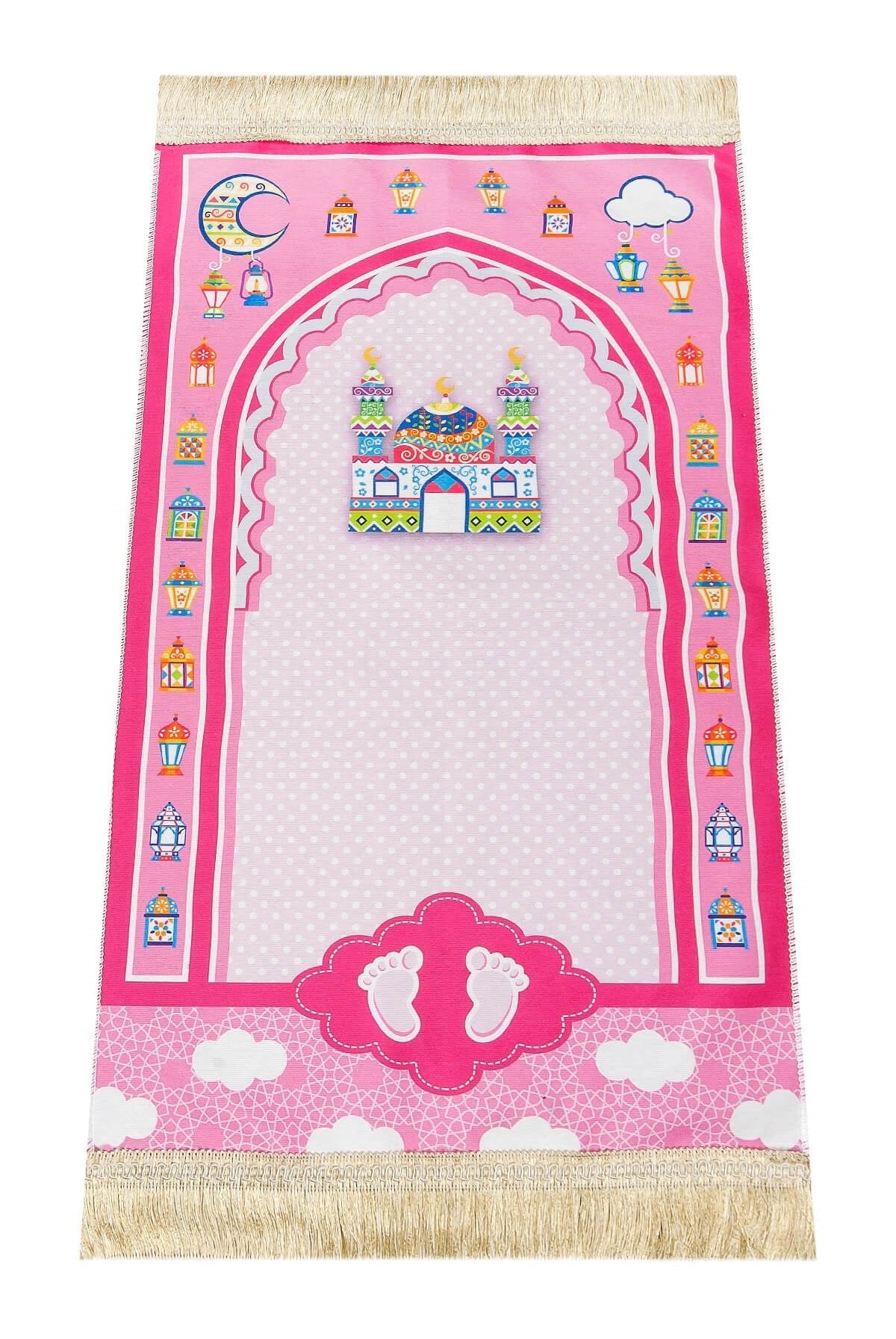 Luxury Small Muslim Prayer Rug for Girls (Sajadah | Janamaz | Salah Mat) - Ihvan