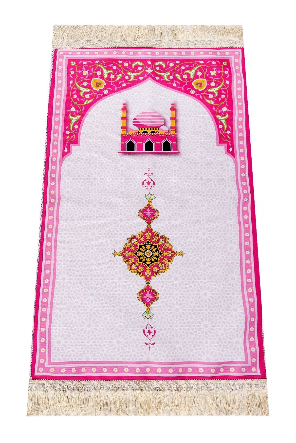 Luxury Small Muslim Prayer Rug for Girls (Sajadah | Janamaz | Salah Mat) - Ihvan