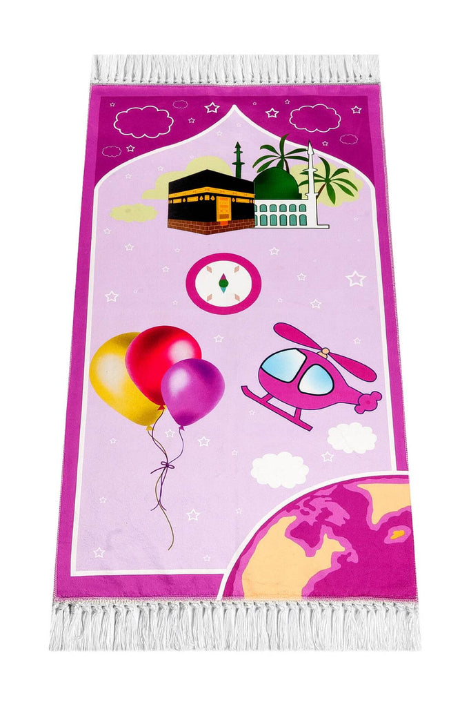 Luxury Small Muslim Prayer Rug for Girls (Sajadah | Janamaz | Salah Mat) - Ihvan