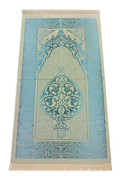 Elegant Travel Prayer Rug Set (Sajadah | Tasbih | Pouch Bag ) - Ihvan