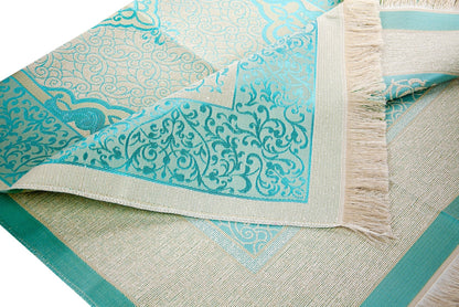 Elegant Travel Prayer Rug Set (Sajadah | Tasbih | Pouch Bag ) - Ihvan