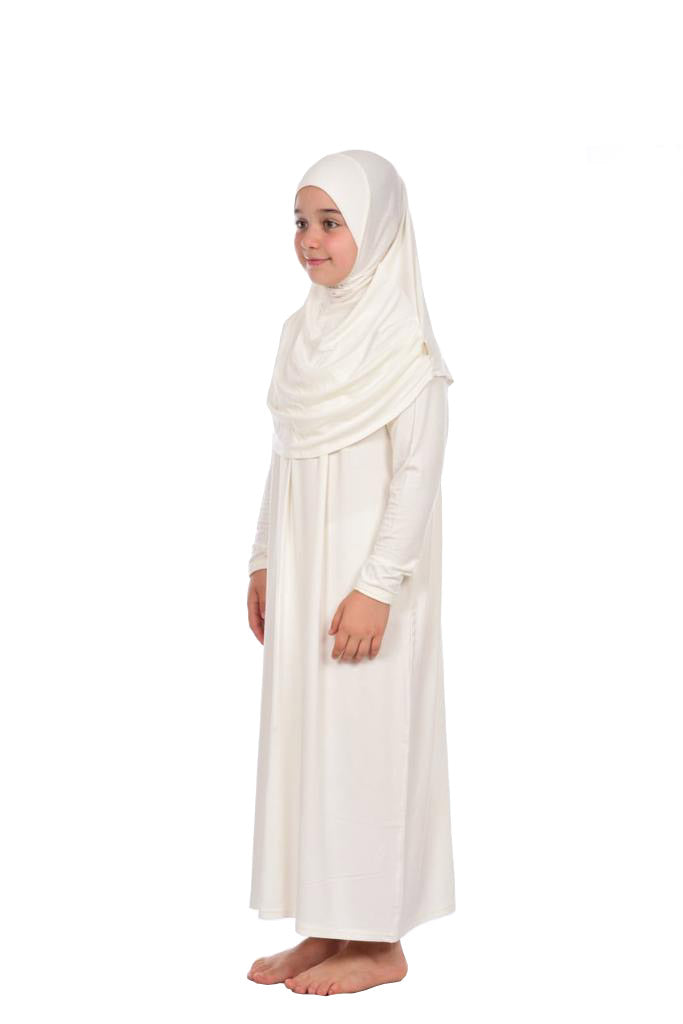 Einteiliges muslimisches Kleid für Mädchen, langärmeliges islamisches Gebetskleid mit Kopftuch für muslimische Mädchen, Jilbab Hijab, muslimische Mädchen, modische Abayas, Größe: 8–12 Jahre alt