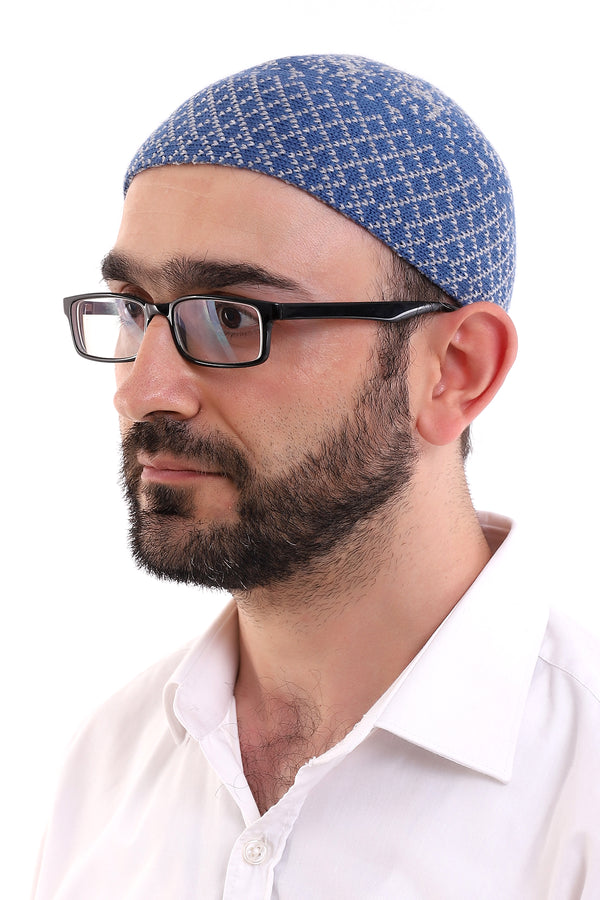 Muslim Winter Wool Knitting Skullcap for Men, Islamic Gifts, Standart Size - ihvan
