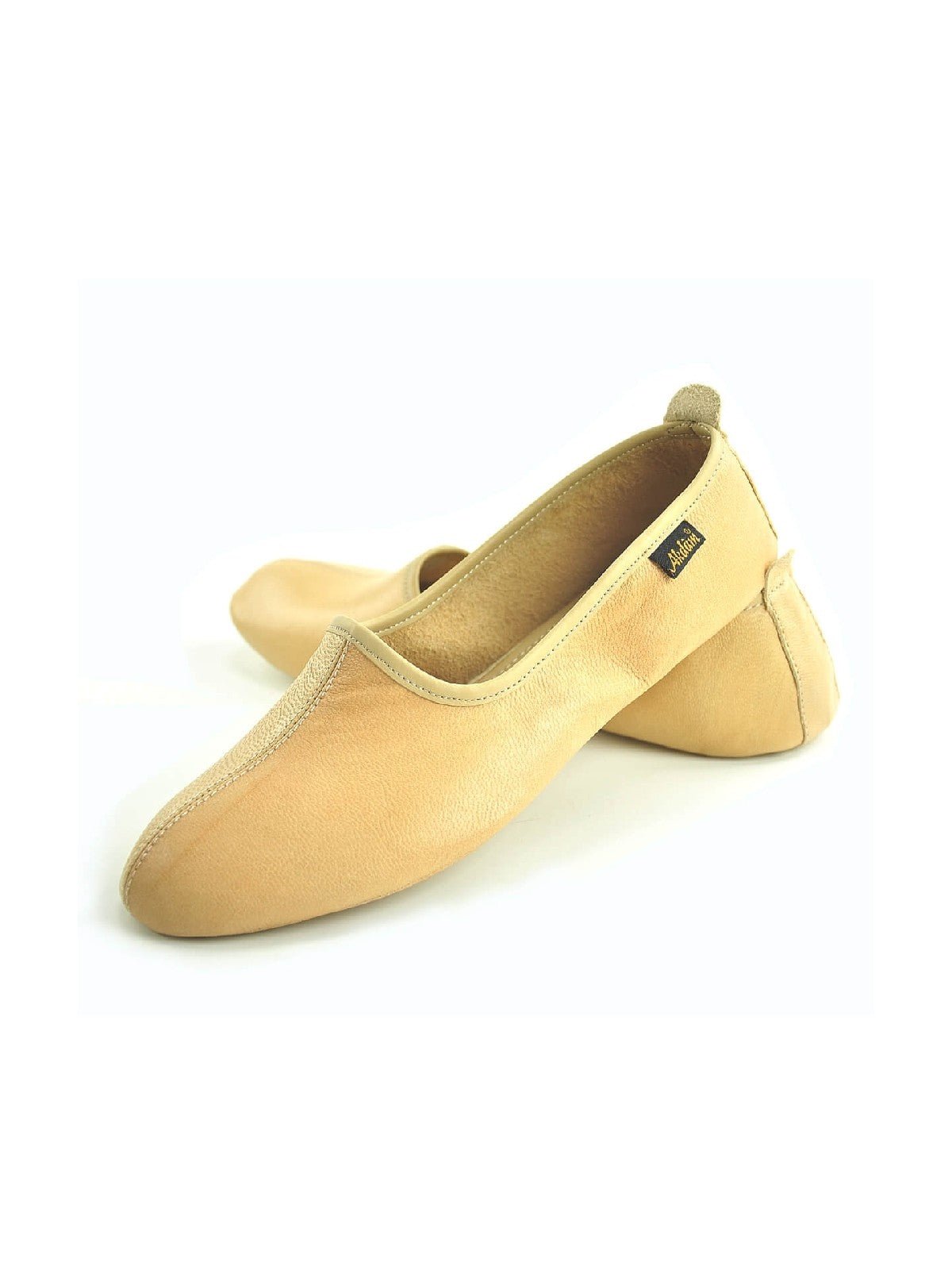 Yellow Genuine Leather Handmade Tawaf Shoes for Women | Muslim Khuffain Socks for Salah, Hajj, Umrah & Home Use - Ihvan