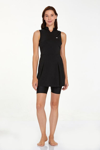 Adasea 3914 - 24 Black Estem Semi - Closed Skirt Swimsuit - ihvan