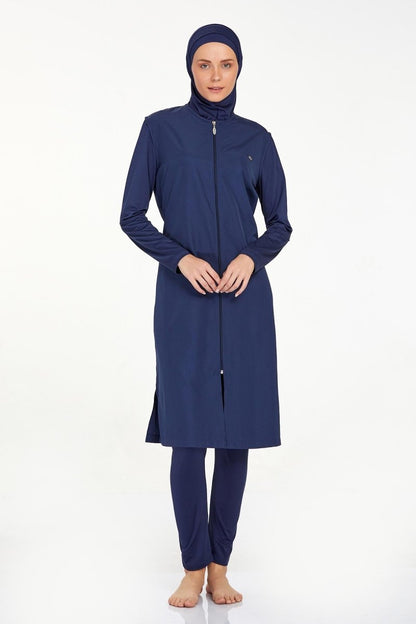 Adasea Full Coverage Hijab Swimsuit 1250 - 24 Dark Navy - ihvan