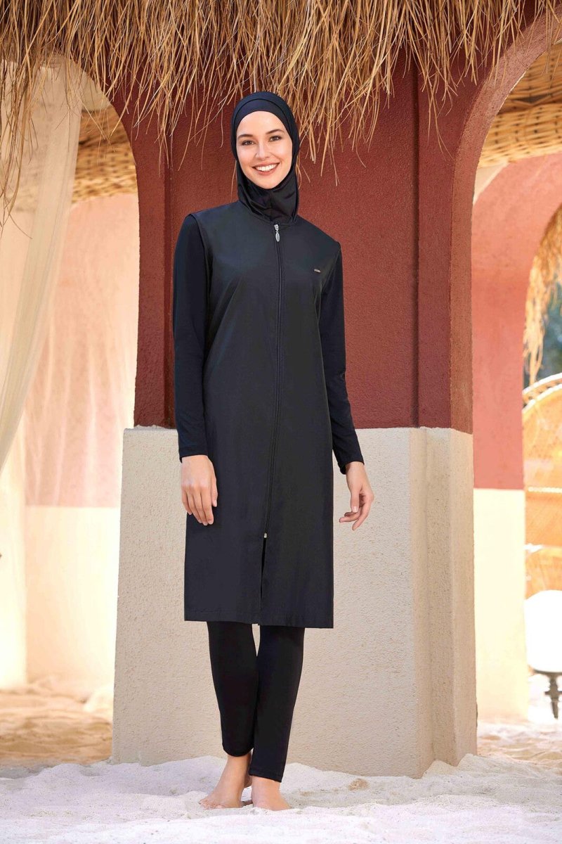 Adasea Full-Covered Burkini 1250-24 Black - ihvan