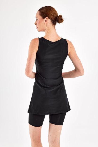 Adasea Mia Sleeveless Semi-Covered Burkini 1617-25 Black - ihvan