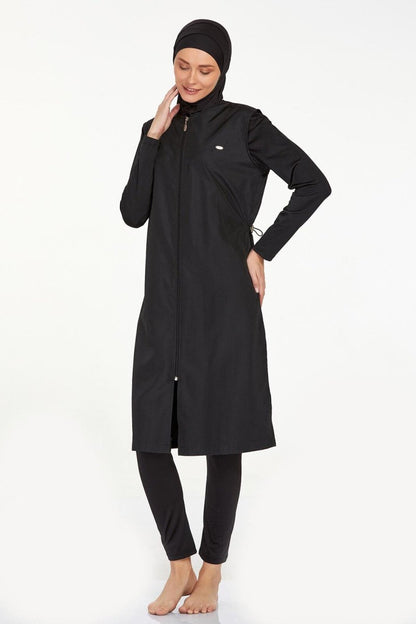 Adasea Plus Size Full Coverage Hijab Swimsuit 1250 - 24 Black - ihvan