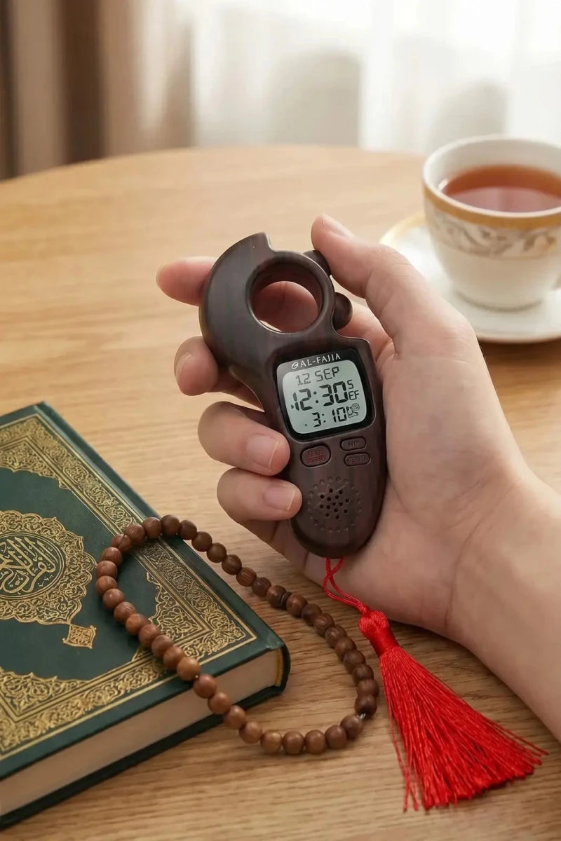Al-Fajia Digital Dhikr Counter with Adhan, Prayer Times & Qibla Direction - ihvan