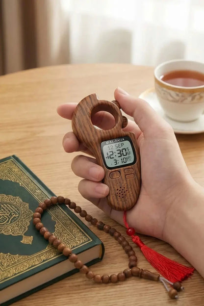 Al-Fajia Digital Dhikr Counter with Adhan, Prayer Times & Qibla Direction - ihvan