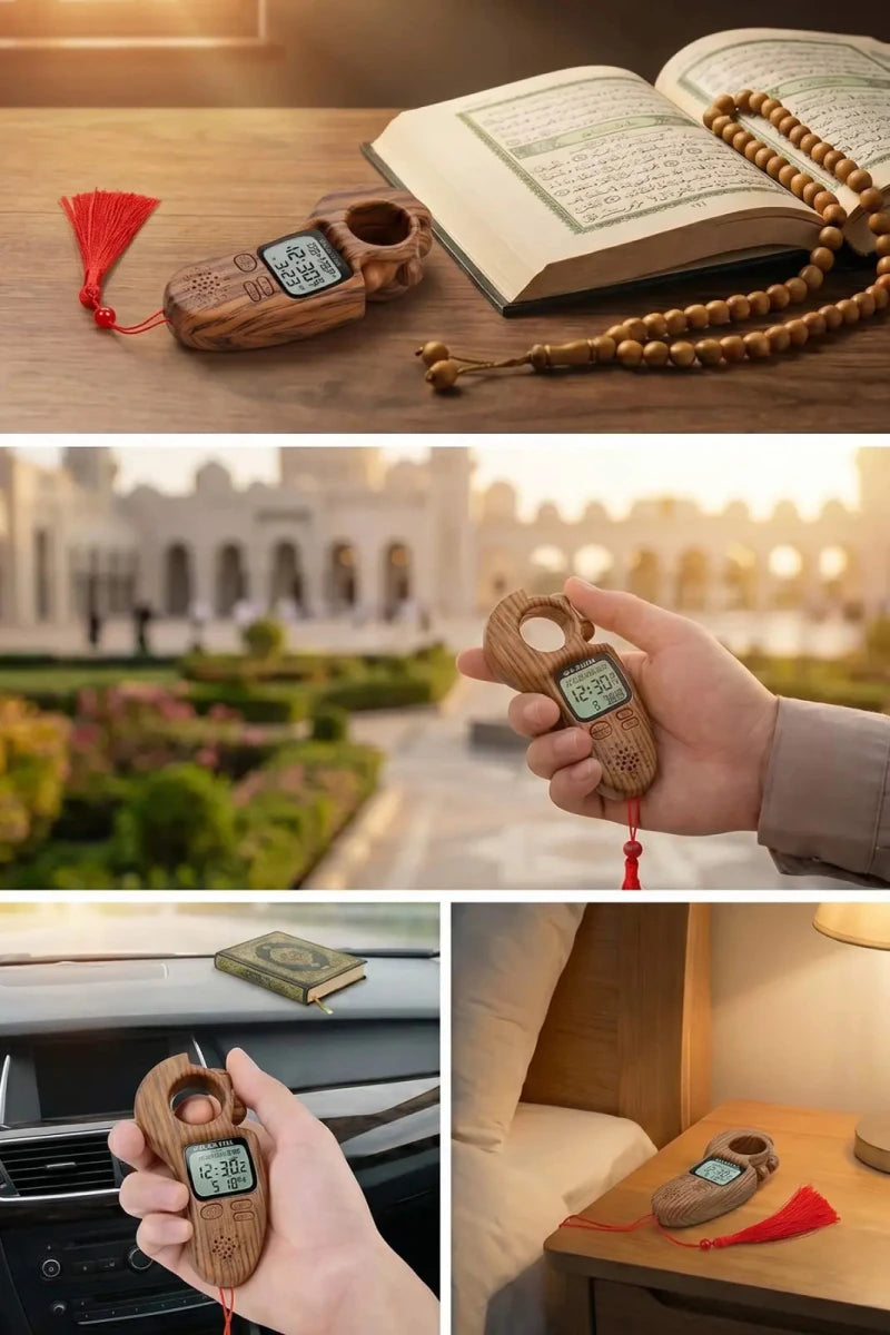 Al-Fajia Digital Dhikr Counter with Adhan, Prayer Times & Qibla Direction - ihvan
