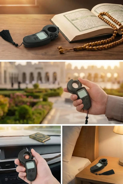 Al-Fajia Digital Dhikr Counter with Adhan, Prayer Times & Qibla Direction - ihvan
