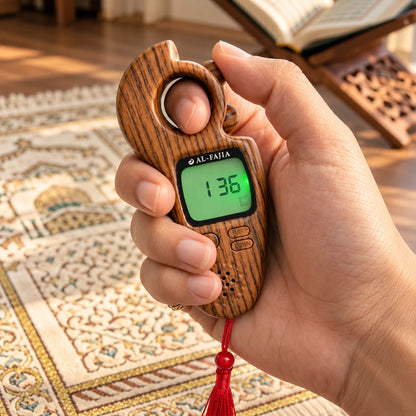 Al-Fajia Digital Dhikr Counter with Adhan, Prayer Times & Qibla Direction - ihvan