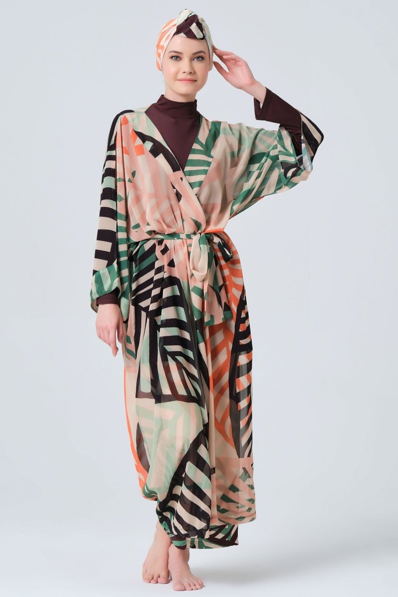 Alfasa 7039 - 23 Cinnamon Full Size Nature Pattern Pareo - ihvan