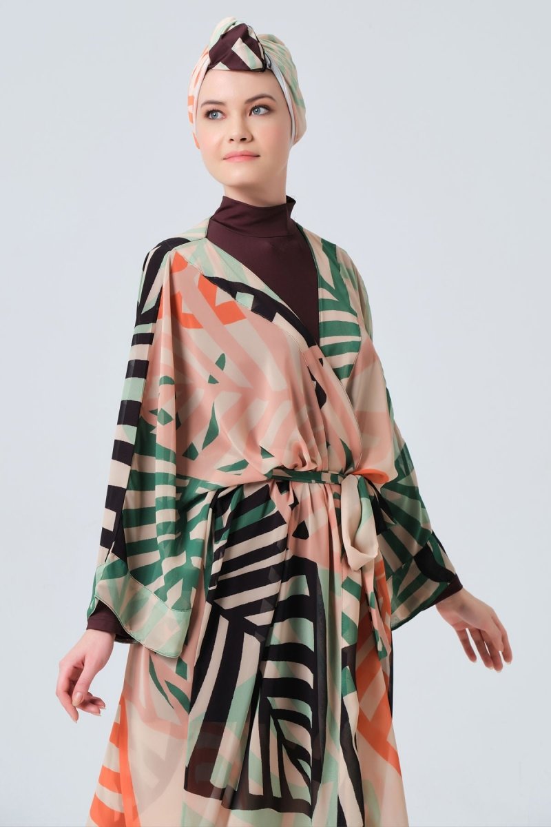 Alfasa 7039 - 23 Cinnamon Full Size Nature Pattern Pareo - ihvan