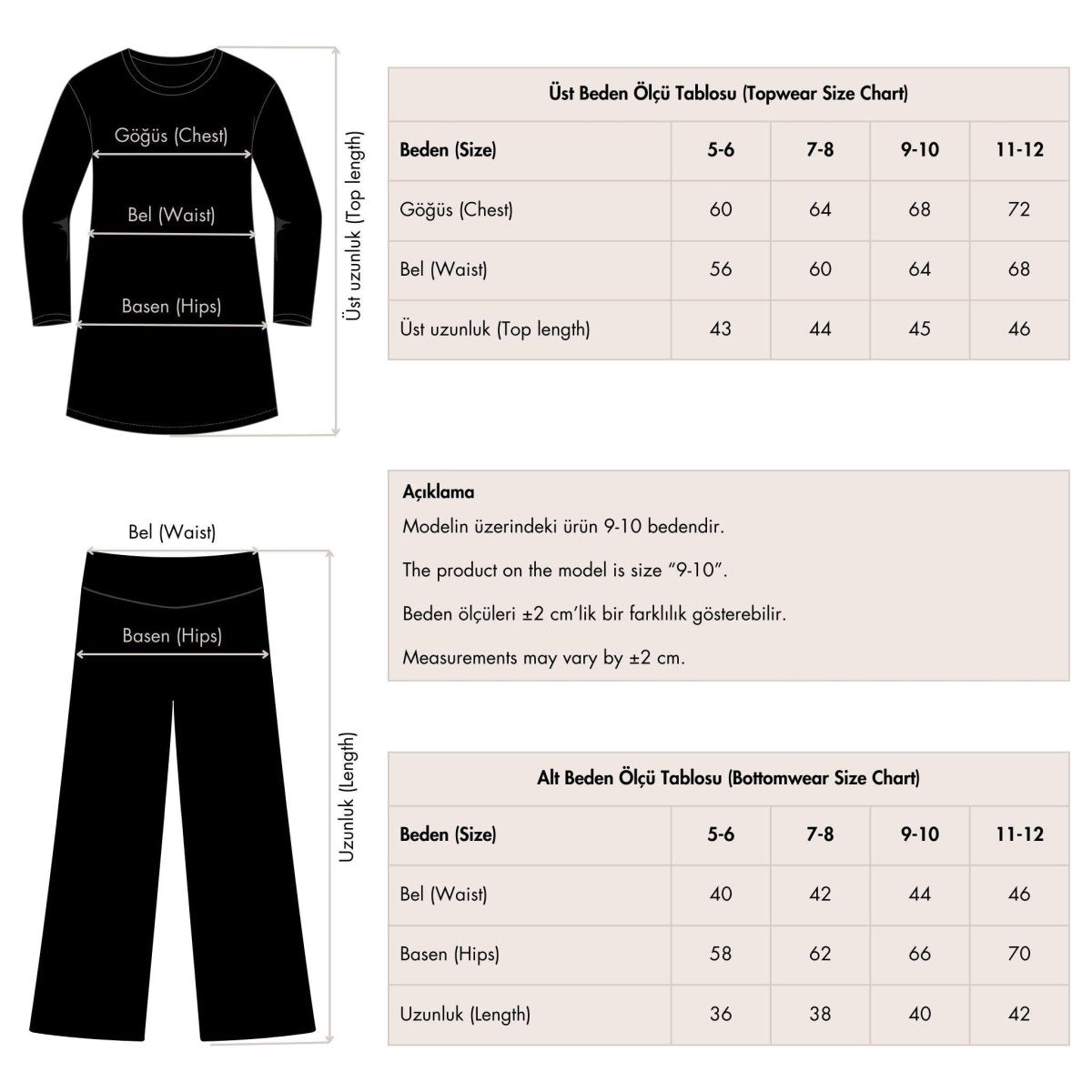 Alfasa Bella Children's Swimsuit with Tulle Detail on Top, Long Sleeves, 26134 - 26, Black - ihvan
