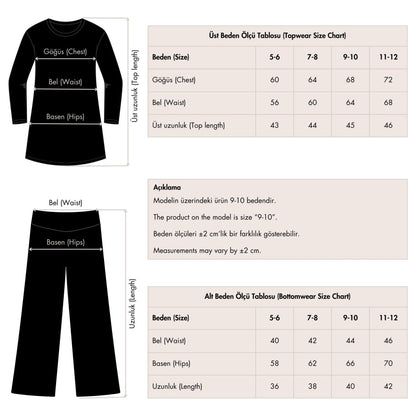 Alfasa Bella Children's Swimsuit with Tulle Detail on Top, Long Sleeves, 26134 - 26, Black - ihvan