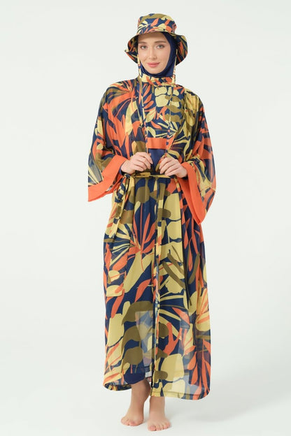 Alfasa Crop - Look Full Coverage Hijab Swimsuit 25315 - 26 - Navy Blue - ihvan