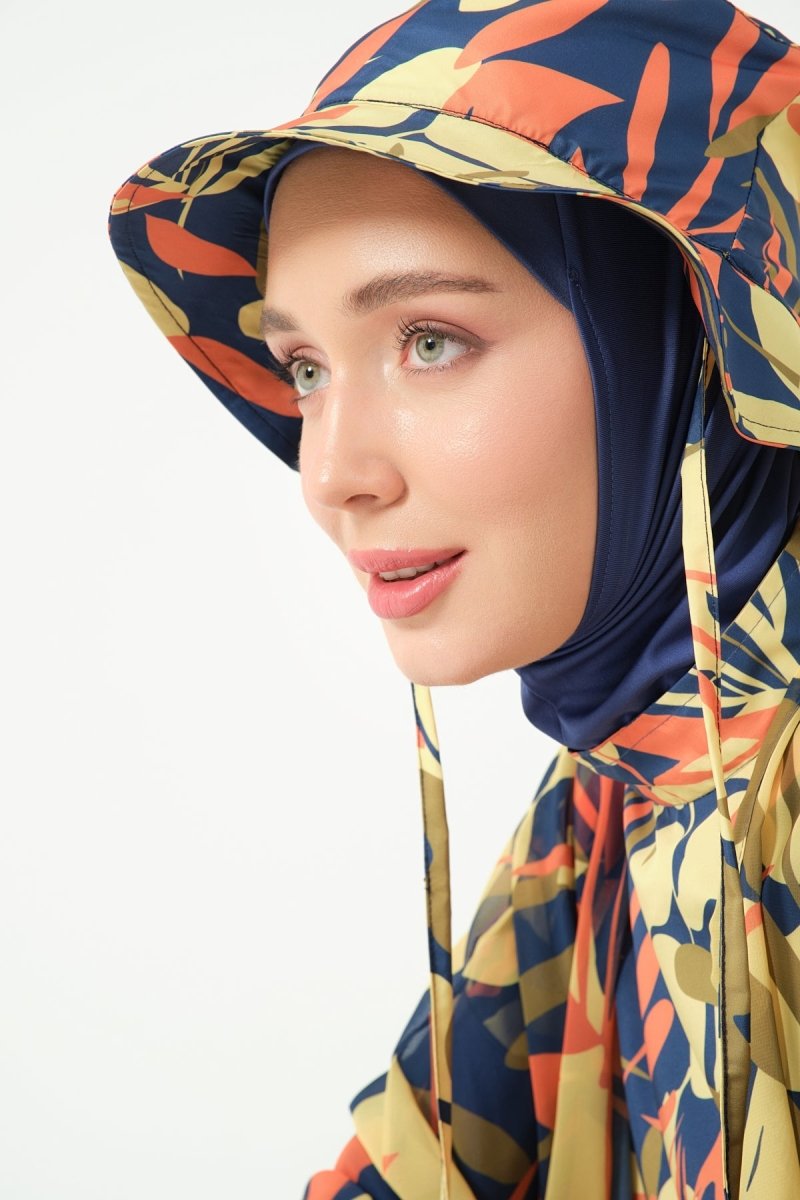 Alfasa Crop - Look Full Coverage Hijab Swimsuit 25315 - 26 - Navy Blue - ihvan