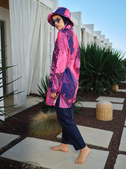 Alfasa Elina Hooded Modest Swimsuit 26216 - 26 - Navy Blue - ihvan