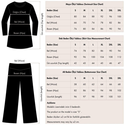Alfasa Fully Covered Hijab Swimsuit with Wrap Skirt Detail and Hooded Design 26670 - 26 Black - ihvan