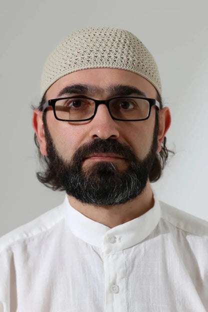 Amber Knitted Kufi Prayer Cap – Patterned Muslim Cap - ihvan