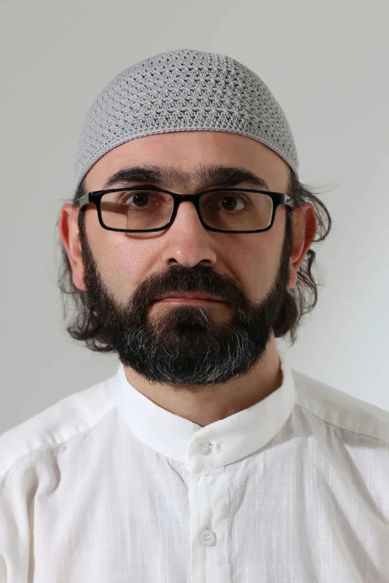 Amber Knitted Kufi Prayer Cap – Patterned Muslim Cap - ihvan