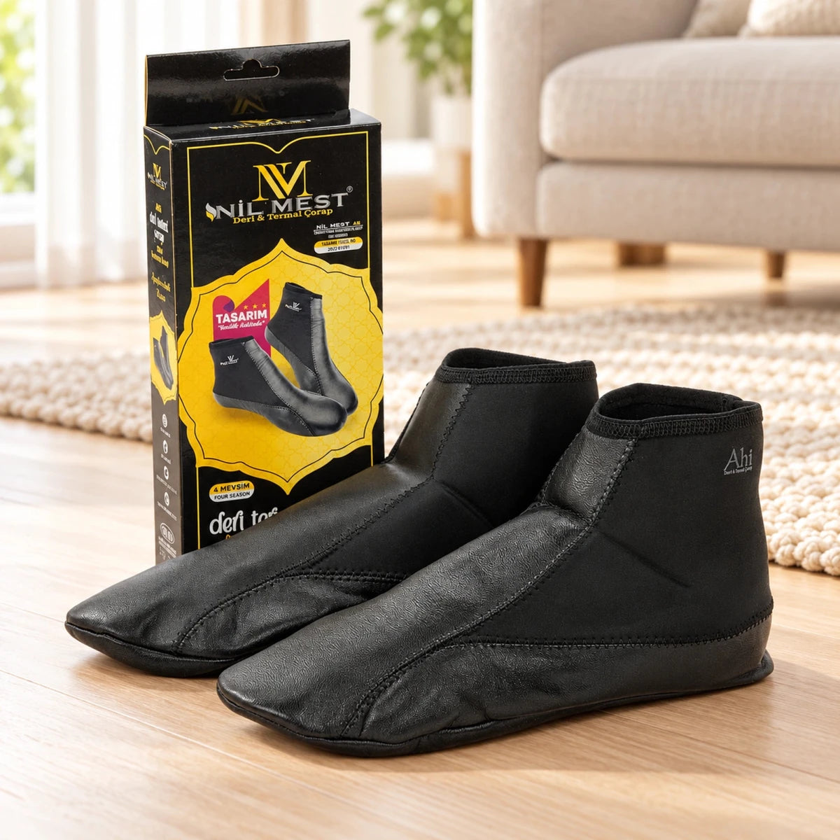 Breathable Waterproof Thermal Leather Khuff Socks - ihvan