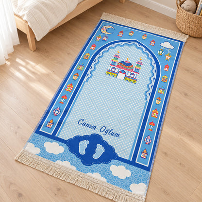 Personalized Kids Prayer Mat with Name Embroidery