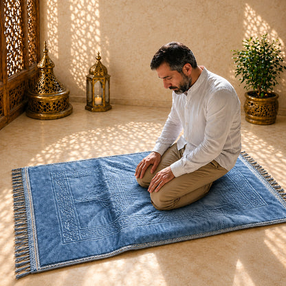 Orthopedic Padded Prayer Mat with Non-Slip Base – Soft Comfortable Sajdah Mat