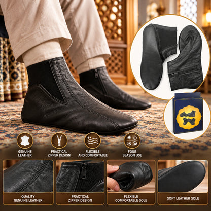 Zippered Leather Khuff Socks – Breathable Waterproof Prayer Socks