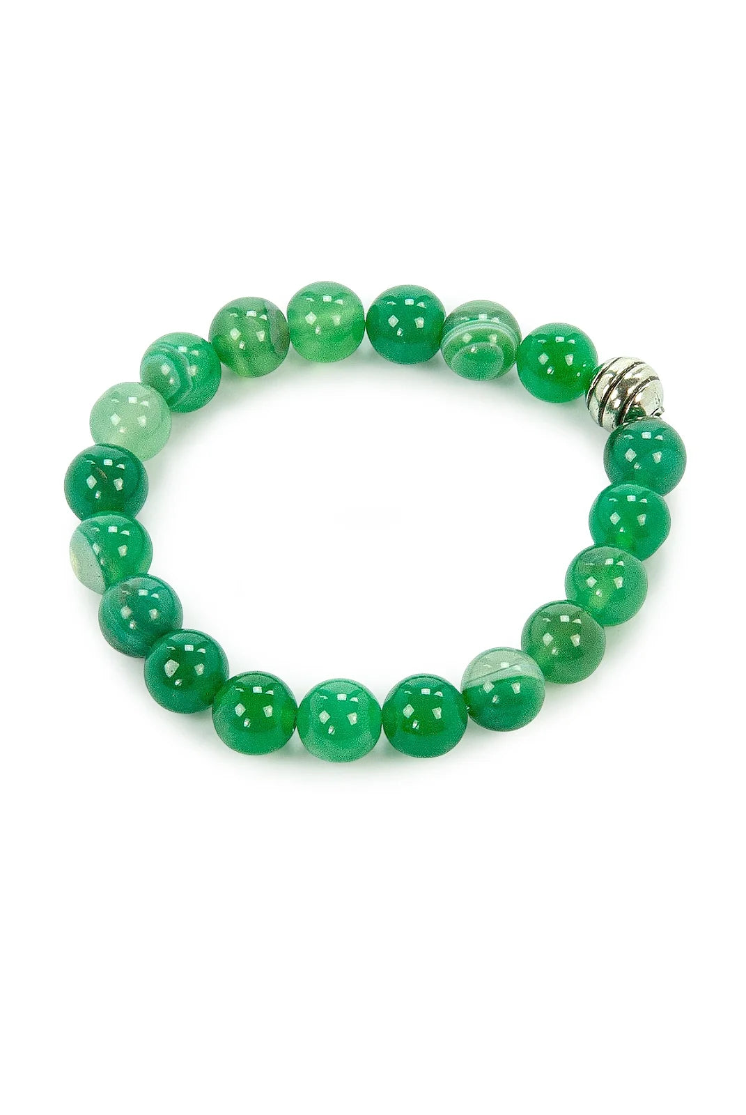 Natural Agate Stone Bracelet for Women & Men, Elastic Beaded Energy Bracelet, Balance & Stress Relief Jewelry Set in Gift Box