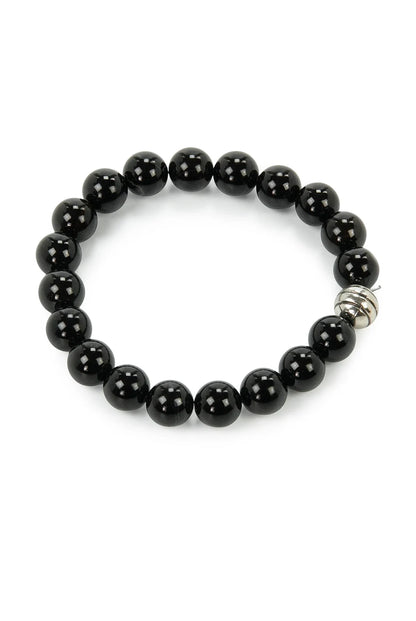 Natural Agate Stone Bracelet for Women & Men, Elastic Beaded Energy Bracelet, Balance & Stress Relief Jewelry Set in Gift Box