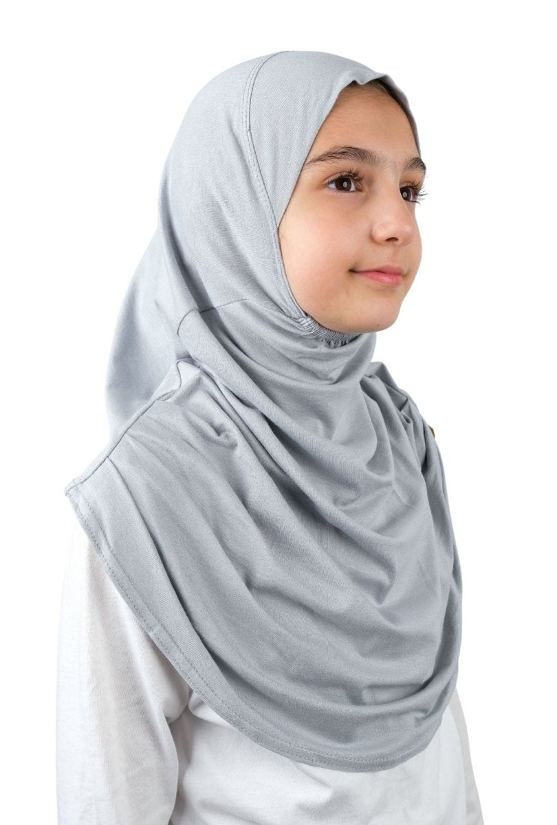 Easy to Wear Instant Hijab for Girls | Soft Viscose One-Piece Kids Headscarf for School, Prayer - ihvan