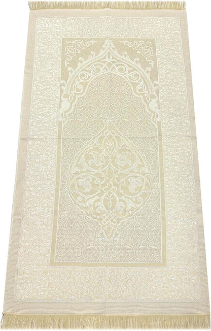 Elegant Travel Prayer Rug Set (Sajadah | Tasbih | Pouch Bag ) - ihvan