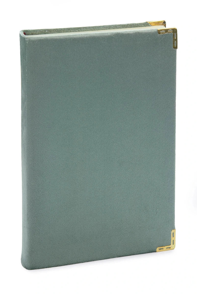 Embroidered Velvet Quran with Floral Rose Design – Medium Size Arabic Quran - ihvan