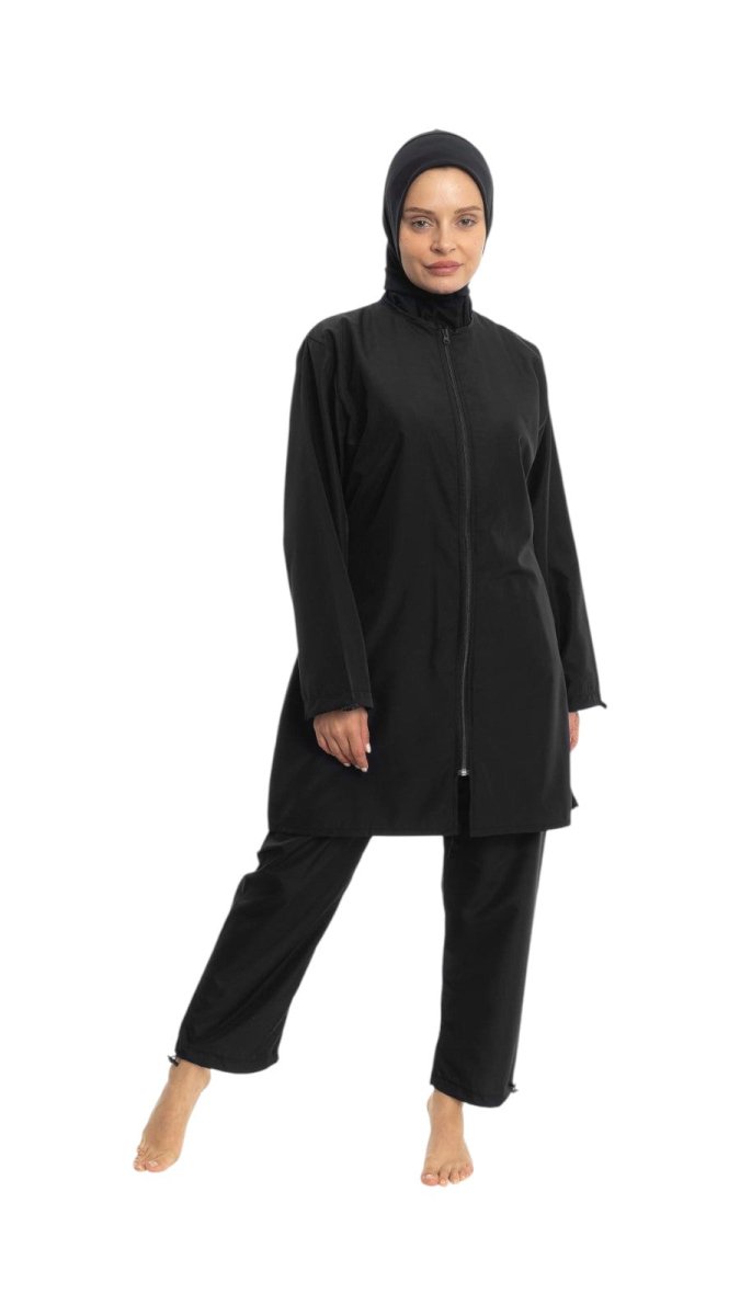 EMSA Women's Full Coverage Hijab Swimsuit 2025 - 25 Black - ihvan