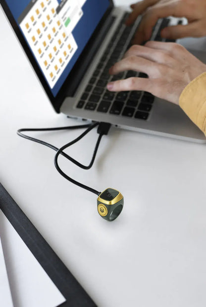 Smart Digital Dhikr Ring with Prayer Time Reminder, Tasbih Counter & App Control