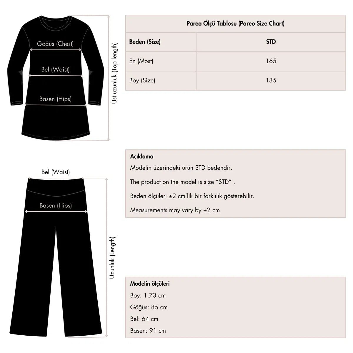 Floria Full Length Chiffon Pareo with Belt 7175 - 25 Black - ihvan