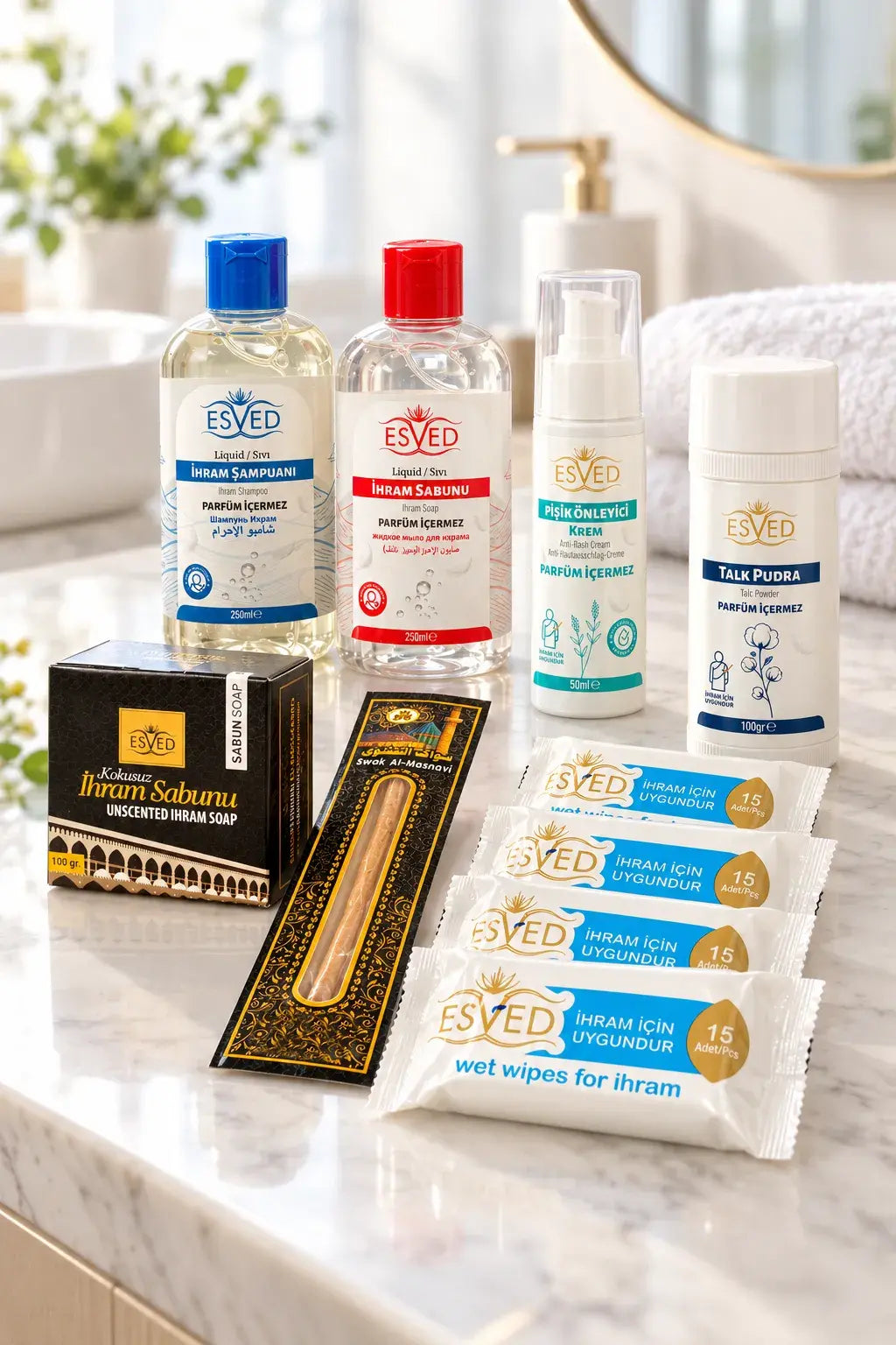 7-Piece Fragrance-Free Hajj & Umrah Ihram Hygiene & Care Set