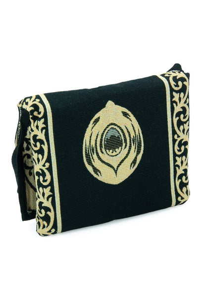 Hajar al - Aswad Pattern Portable Prayer Rug with Shoulder Bag – Gobelin Fabric - ihvan
