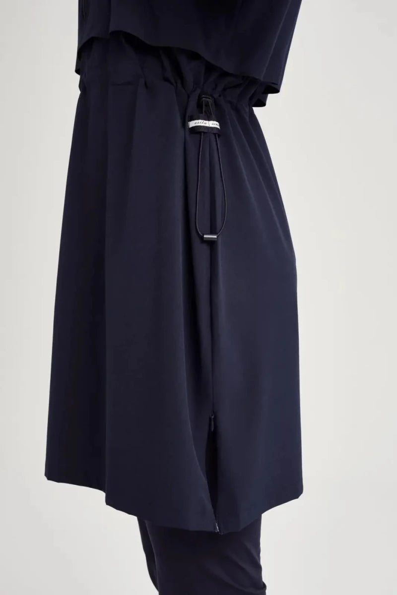 Haşema Esila Sleeveless Overdress 5-Piece Full-Covered Burkini Set Quick-Drying Swimwear HSM-2934-08-08 Navy Blue - ihvan